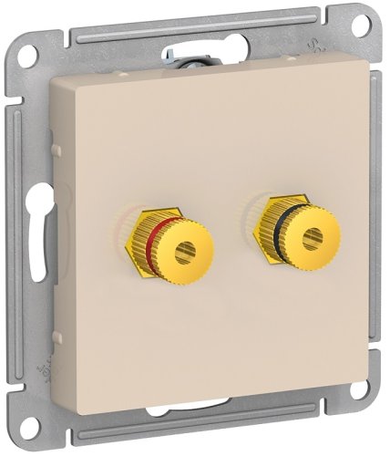 Розетка аудио без рамки Systeme Electric AtlasDesign 2-м. бежевый картинка